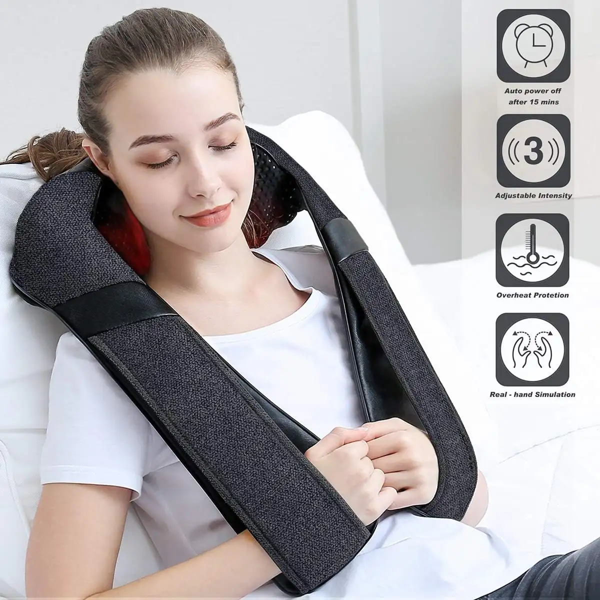 Mirakel Neck Massager with Heat, Shiatsu Shoulder Massager - 718OHYENr1L._AC_SL1200_